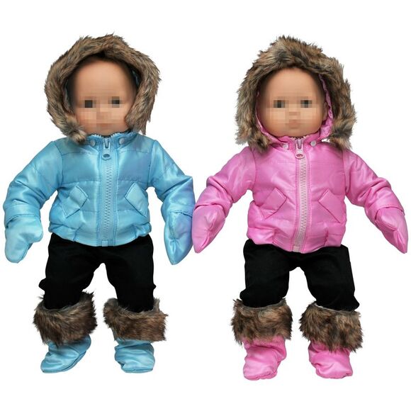The Queen's Treasures 15" Baby Doll Clothes Set of Two Winter Outerwear - Picture 3 of 8